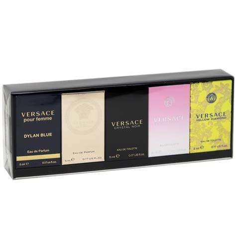 versace 5 piece mini set ladies|versace mini 5ml set.